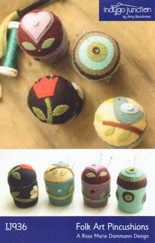 Folk Art Pincushions pattern from Indygo Junction
