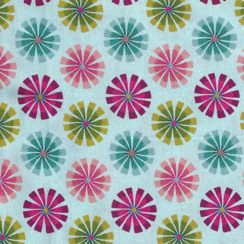 Forest Frolic by Northcott Studio Fabrics 23103 Pinwheels Turquoise Multi