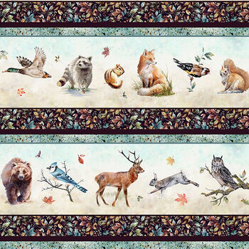 Forest Tales By Hoffman Digital Spectrum Fabrics V5205 016 Sky Border Print