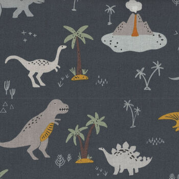 Fossil Rim 2 By Deena Rutter from Riley Blake Designs C8870 Colour NavyDinosaurs