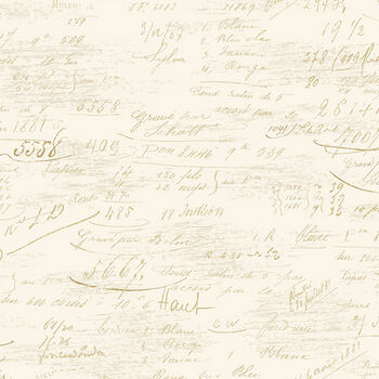 French Mill Created by Andover Fabrics Text Design 739 Colour L Warm Cream