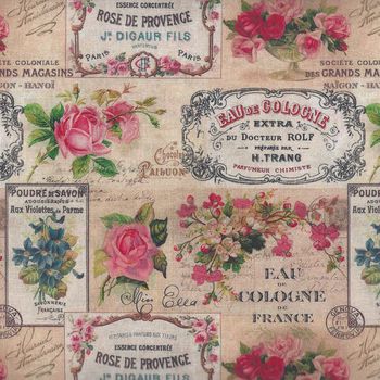 French Stof Antiquarie 64andquot160cms Wide Cotton Fabric LS8215001DP Rose