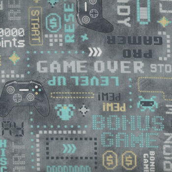 Gaming Zone From Northcott Fabrics Style 24571 Color 94 Gray