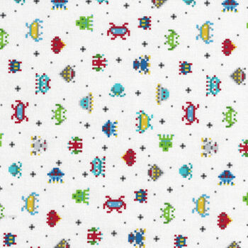 Gaming Zone From Northcott Fabrics Style 24572 Color 10 White