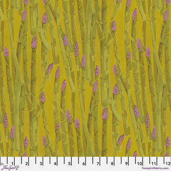 Garden by Martha Negley for Free Spirit PWMN027 Gold Asparagus Stripe