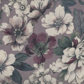 Gentle Flowers From Quiltgate Fabrics GF513011D Plum