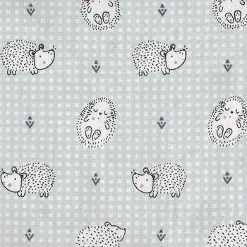 Haori Cotton Fabric M190041 BlueHedgehog