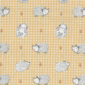 Haori Cotton Fabric M190044 LemonHedgehog