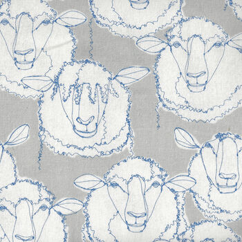Hayu Sheep From KOKKA Light Canvas KEGX7706 2B10 GreyOff White