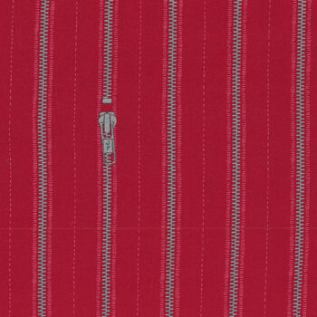 Heavy On The MetalPedal To The Metal RJR Fabrics JF303FL1M Col RedSilver Zip