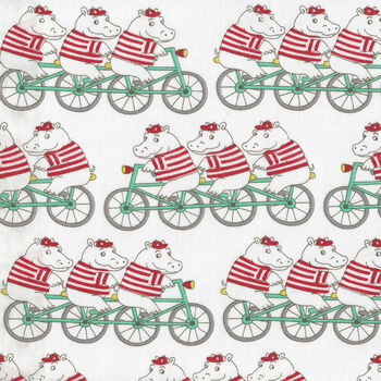 Hippo Tandem Made In Japan by Sevenberry Fabrics 8504211 White