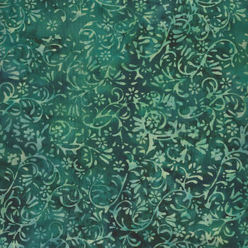 Hoffman Seascape Batik Cotton Fabric HV2535 060 Hunter Green