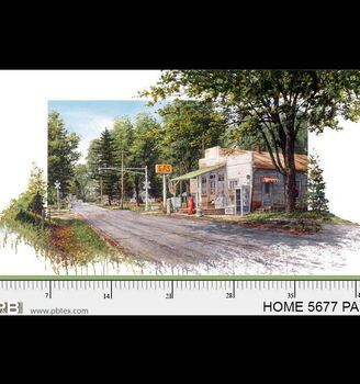 Hometown by Luke Buck for P+B Fabrics 24 x 42 Fabric Panel DSN 05677