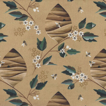 Honey Bloom by Laura C Moyer for FIGO Fabrics 90466 Col 50