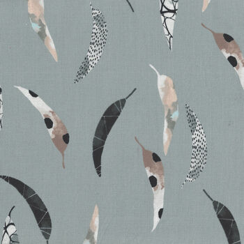 In Bloom Outside In Nature for Cotton + Steel RJRFabrics CSST102M13 Mist Fall Grey