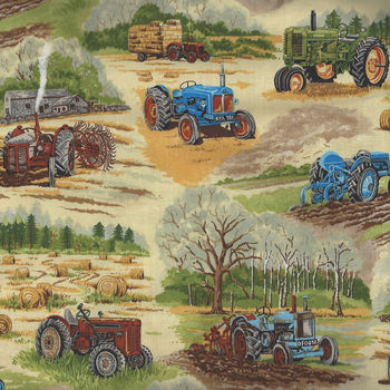 In The Country from Nutex Fabrics 89310 Color 2 Tractors