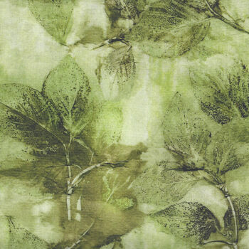 Into The Woods by Katrinka for Free Spirit Fabrics PWKA013 Pattern Dogwood Colour Grass