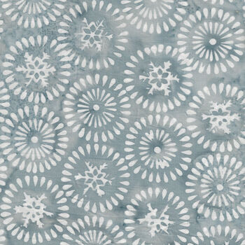 Island Batik Cotton Fabric 121906729 Col Grey Circles