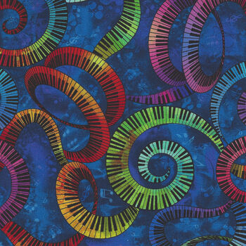 Jazz Fusion by ChongA Hwang for Timeless Treasures TTCD2232 Blue