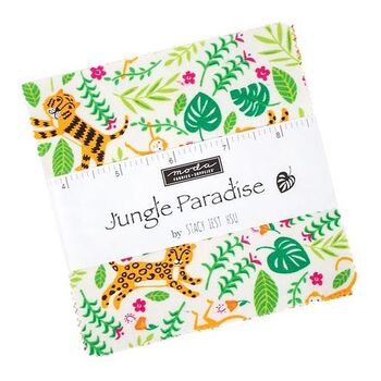 Jungle Paradise Charm Pack by Stacey Iset Hsu For Moda 20780PP Patchwork and Quilting
