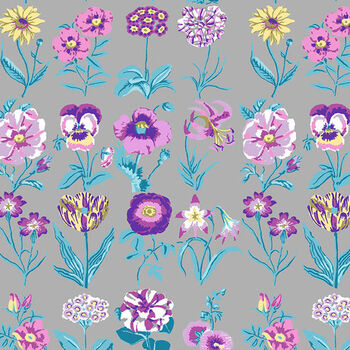 Kaffe Fassett Collective Free Spirit Flower Studies PWGP205Grey 