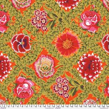 Kaffe Fassett Collective Free Spirit  PWGP011 Patt Flower Lattice Col Circus