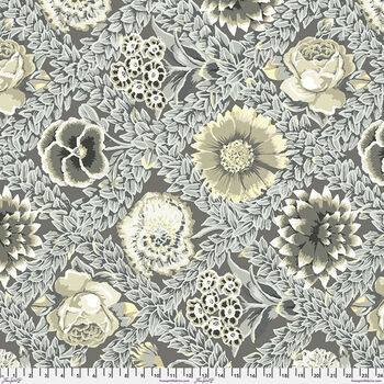 Kaffe Fassett Collective Free Spirit  PWGP011 Patt Flower Lattice Col Grey