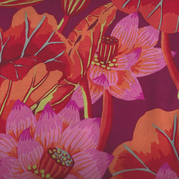 Kaffe Fassett Collective for Free Spirit GP93 Lake Blossoms REDD