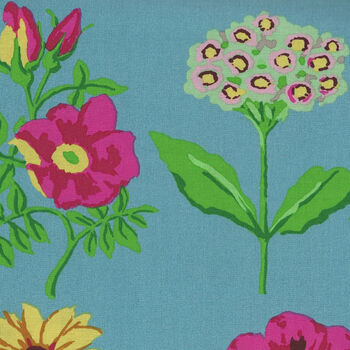 Kaffe Fassett Collective for Free Spirit PWGP205 Blue Patt Flower Studies