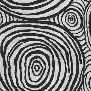 Kaffe Fassett Collective for Free Spirit  PWBM 070 Onion Rings BlackandWhite