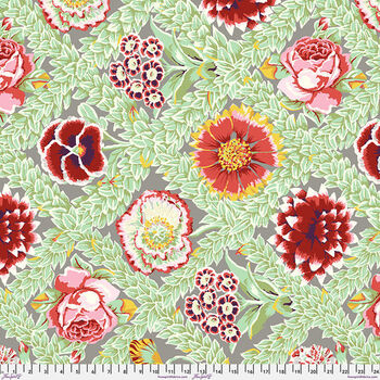 Kaffe Fassett Collective for Free Spirit  PWGP011 Pattern Flower Lattice Col Leafy 