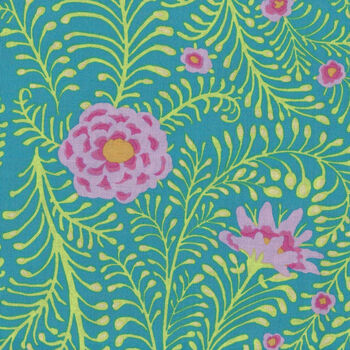 Kaffe Fassett Collective for Free Spirit  PWGP147 Ferns Turquoise