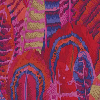 Kaffe Fassett Collective for Free Spirit  PWPJ 055 Feathers  Red