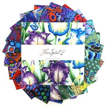 Kaffe Fassett Feb 2020 10 Cold Charm Pack 42PC FB610GP