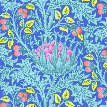 Kaffe x Morris + Co For Free Spirit PWKW001 Blue Artichoke