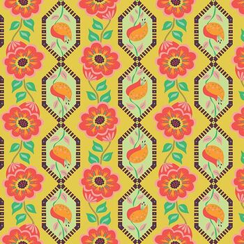 Kindred Sketches by Kathy Doughty for FIGO Fabrics 90528 Col52 Patt Linked