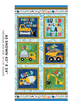 Little Builder For Benartex Panel  25 x 42  14627 Building Blocks