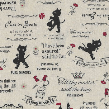 Little Heroines by Lecien Fabrics Cotton 3187310 Puss In Boots