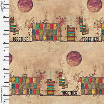 Live Out Loud by Seth Apter for Free Spirit Fabrics PWSE014  Parchment