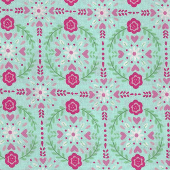Llama Love by Deb Strain for MODA Fabrics M19923 14 Aqua