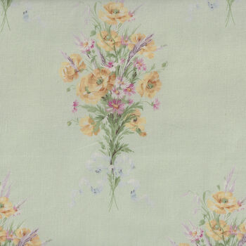Love At First Sight Printed By Yuwa Made In Japan 826679 Col B  Green