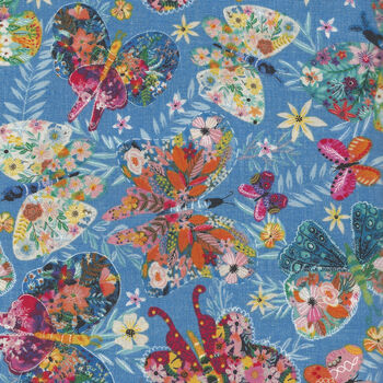 Magic Friends by Mia Charro for Free Spirit PWMC022XBlue Butterfly Paradise 