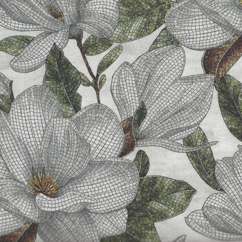 Magnolia By Racquel Martindale of Northcott Fabrics DP25372  91  Grey