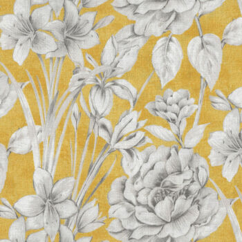 Marguerite By Whistler Studios For Windham Fabrics 517982 YellowGrey