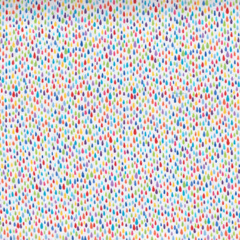 Michael Miller Cotton Fabric andquotRainandquot C1480 Color White