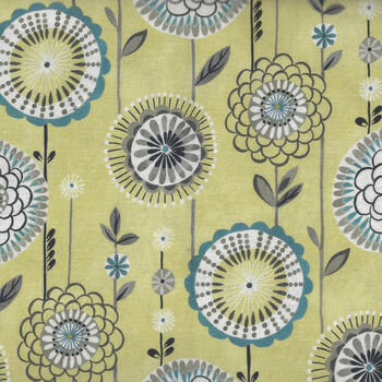 Michael Miller Fabric CX10348  LME  D Pattern Free Form Flower