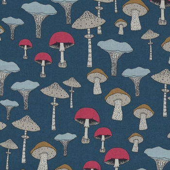 Michael Miller Fabric ChampignonsSweet Mushrooms DC8319TealD