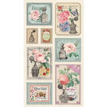 Michael Miller Vintage Perfume Panel DCX11892 24 x 42
