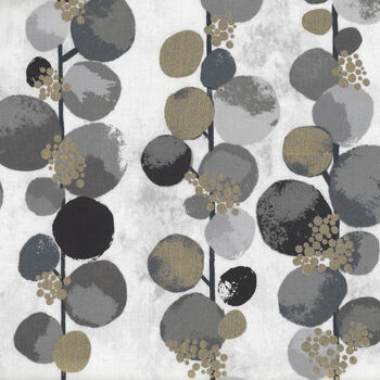 Mixed Metals by Hoffman fabrics Q4516 619G Color Gray Black Gold Metallic