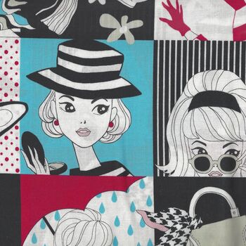 Miyako Kawaguchi Vintage Fashion Fabric from Kei Fabric Japan MY069C Colour A Multi